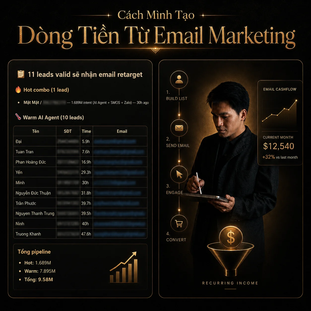 Chuỗi email chăm sóc tự động do Agent dựng